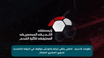 عقوبات قاسية.. الأهلي يتلقى غرامة والونش موقوف في الجولة الخامسة للدوري المصري الممتاز